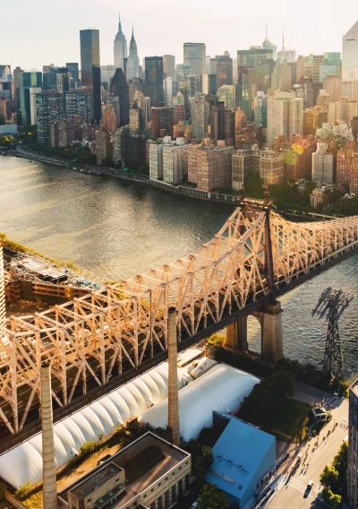 Queensboro Bridge spanning the East River in New York City